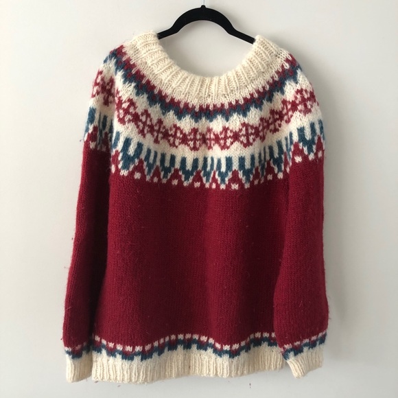 Handmade Knit Fisherman Sweater Onesize - Picture 2 of 5